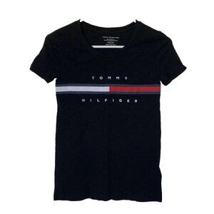 Tommy Hilfiger Women’s XXS Black Short Sleeve Relaxed Fit T-shirt NWT